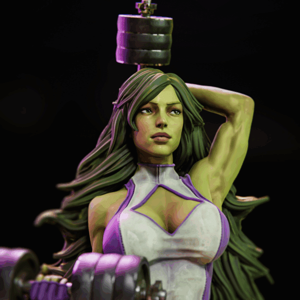 Strong female character exercising