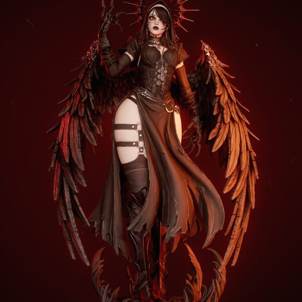Gothic character in elaborate attire