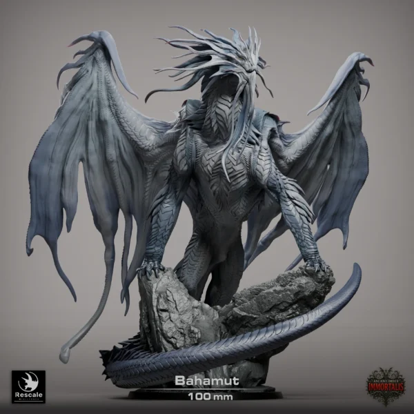 Detailed dragon figurine on rock