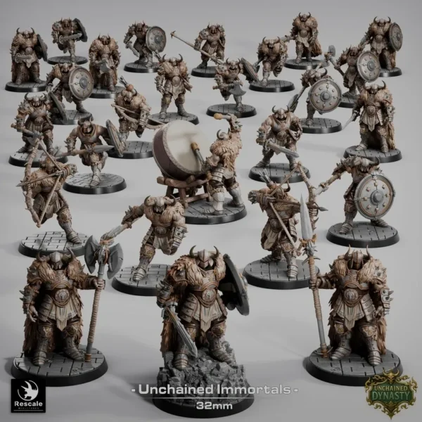Fantasy figurines with detailed armor